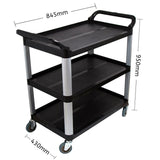 SOGA 2X 3 Tier 83.5x43x95cm Food Trolley Food Waste Cart Food Utility Mechanic Kitchen Small