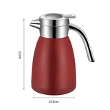 SOGA 2X 1.2LStainless Steel Kettle Insulated Vacuum Flask Water Coffee Jug Thermal Red