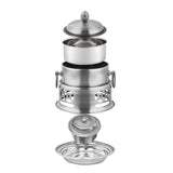 SOGA 4X Stainless Steel Mini Asian Buffet Hot Pot Single Person Shabu Alcohol Stove Burner with Lid