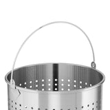 SOGA 21L 18/10 Stainless Steel Perforated Stockpot Basket Pasta Strainer with Handle