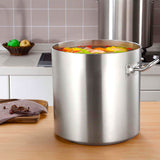 SOGA Stock Pot 33L Top Grade Thick Stainless Steel Stockpot 18/10 Without Lid