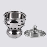 SOGA 2X Stainless Steel Mini Asian Buffet Hot Pot Single Person Shabu Alcohol Stove Burner with Glass Lid