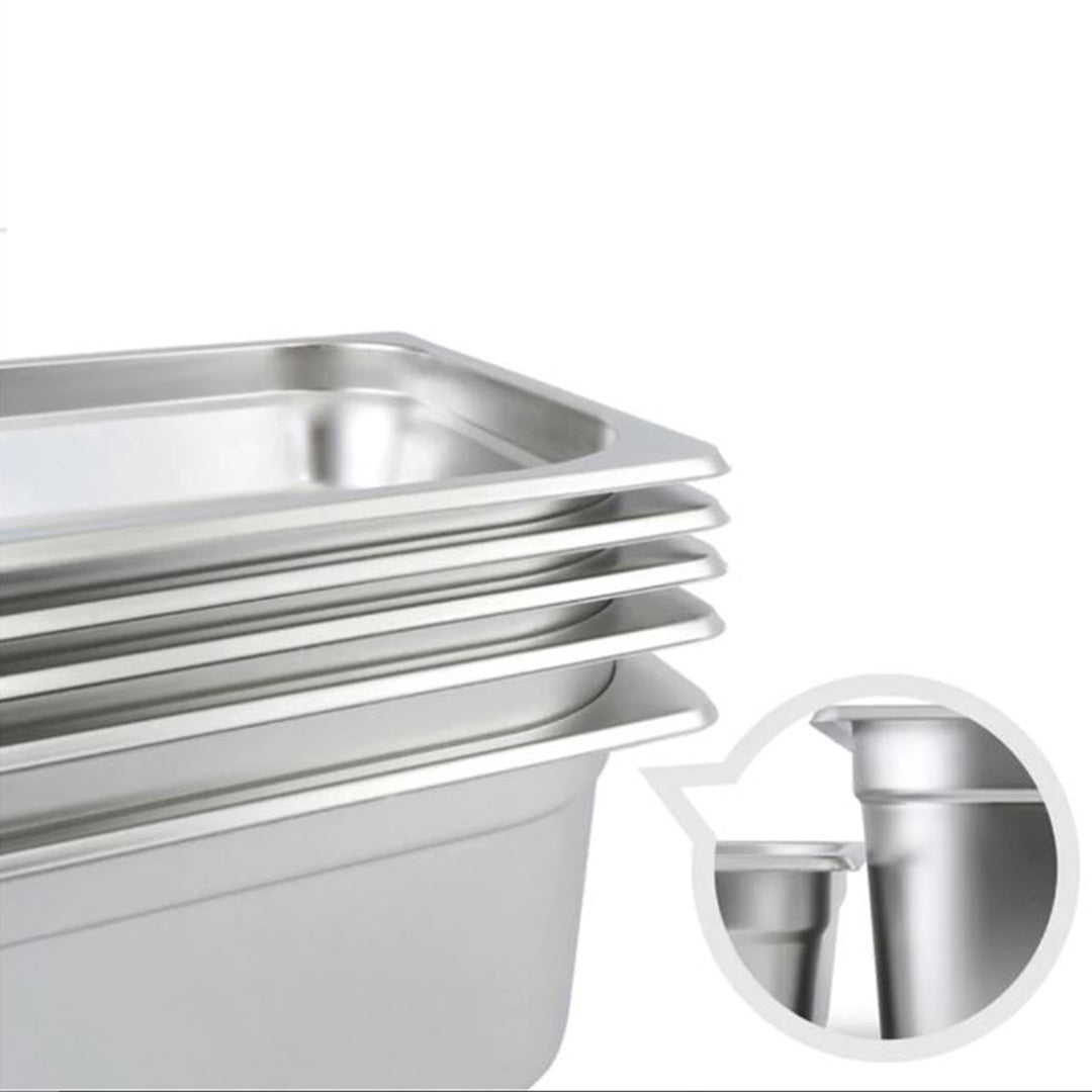 SOGA 12X Gastronorm GN Pan Full Size 1/3 GN Pan 10cm Deep Stainless Steel Tray