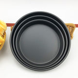 SOGA 6X 7-inch Round Black Steel Non-stick Pizza Tray Oven Baking Plate Pan