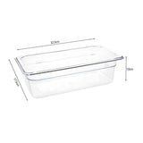 SOGA 100mm Clear Gastronorm GN Pan 1/3 Food Tray Storage with Lid