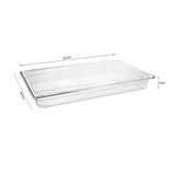 SOGA 65mm Clear Gastronorm GN Pan 1/2 Food Tray Storage Bundle of 6