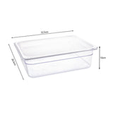 SOGA 100mm Clear Gastronorm GN Pan 1/2 Food Tray Storage Bundle of 4