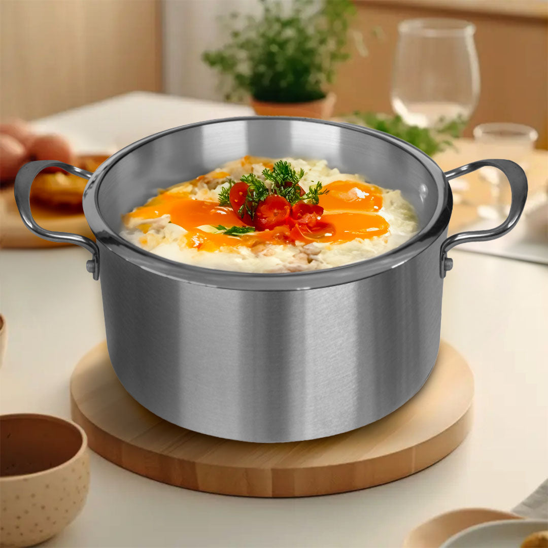 SOGA Stainless Steel 28cm Casserole With Lid Induction Cookware