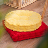 SOGA 4X Yellow Round Cushion Soft Leaning Plush Backrest Throw Seat Pillow Home Office Decor