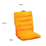 SOGA 2X Orange One Piece Siamese Cushion Office Sedentary Butt Mat Back Waist Chair Support Home Decor