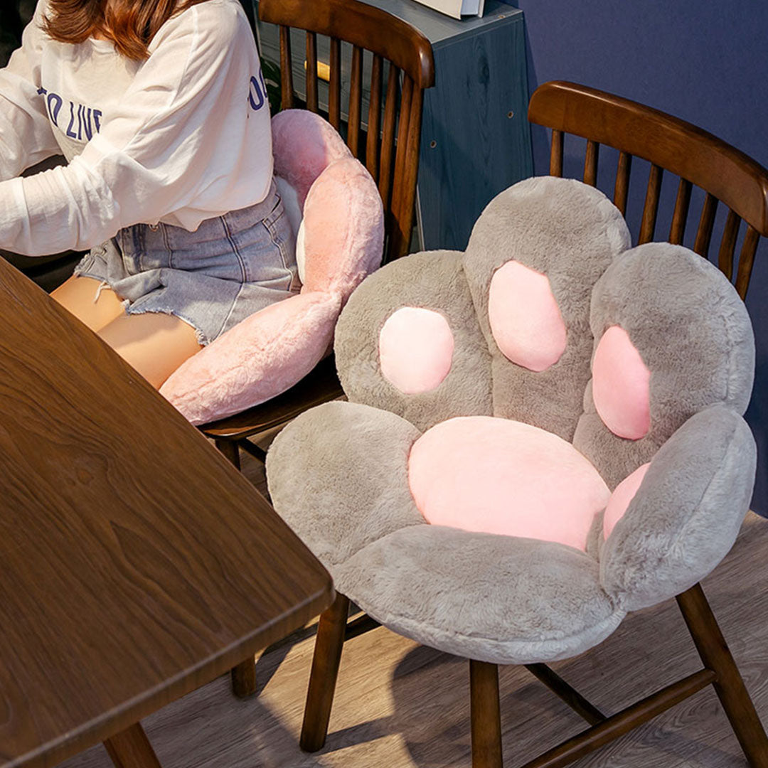 SOGA 2X 70cm  Pink Paw Shape Cushion Warm Lazy Sofa Decorative Pillow Backseat Plush Mat Home Decor