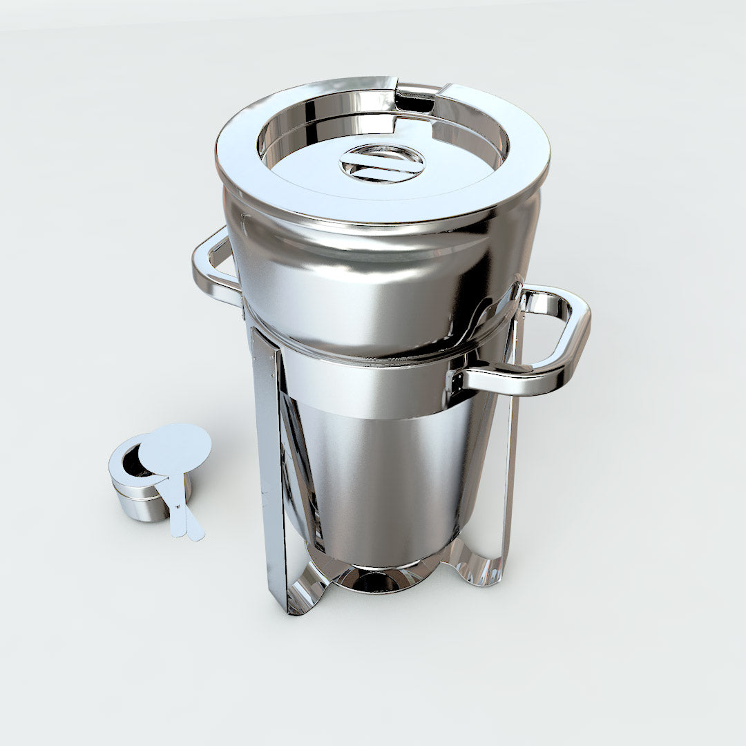 SOGA 4X 11L Round Stainless Steel Soup Warmer Marmite Chafer Full Size Catering Chafing Dish