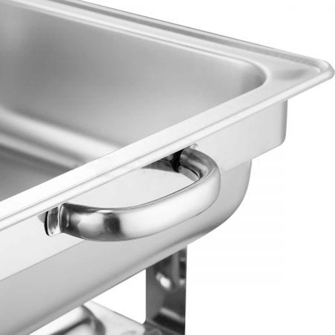 SOGA 4X 4.5L Dual Tray Stainless Steel Roll Top Chafing Dish Food Warmer