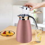 SOGA 2X 1.2L Stainless Steel Kettle Insulated Vacuum Flask Water Coffee Jug Thermal Pink