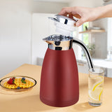 SOGA 2X 1.8L Stainless Steel Kettle Insulated Vacuum Flask Water Coffee Jug Thermal Red