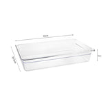 SOGA 100mm Clear Gastronorm GN Pan 1/1 Food Tray Storage with Lid