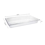 SOGA 65mm Clear Gastronorm GN Pan 1/1 Food Tray Storage Bundle of 4