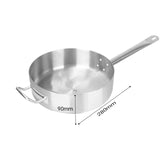 SOGA 2X 28cm Stainless Steel Saucepan Sauce pan with Glass Lid and Helper Handle Triple Ply Base Cookware