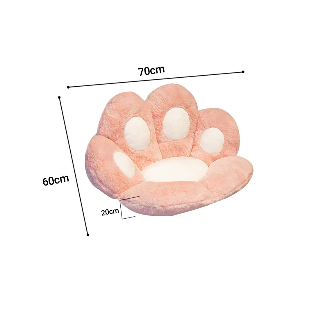 SOGA 2X 70cm  Pink Paw Shape Cushion Warm Lazy Sofa Decorative Pillow Backseat Plush Mat Home Decor