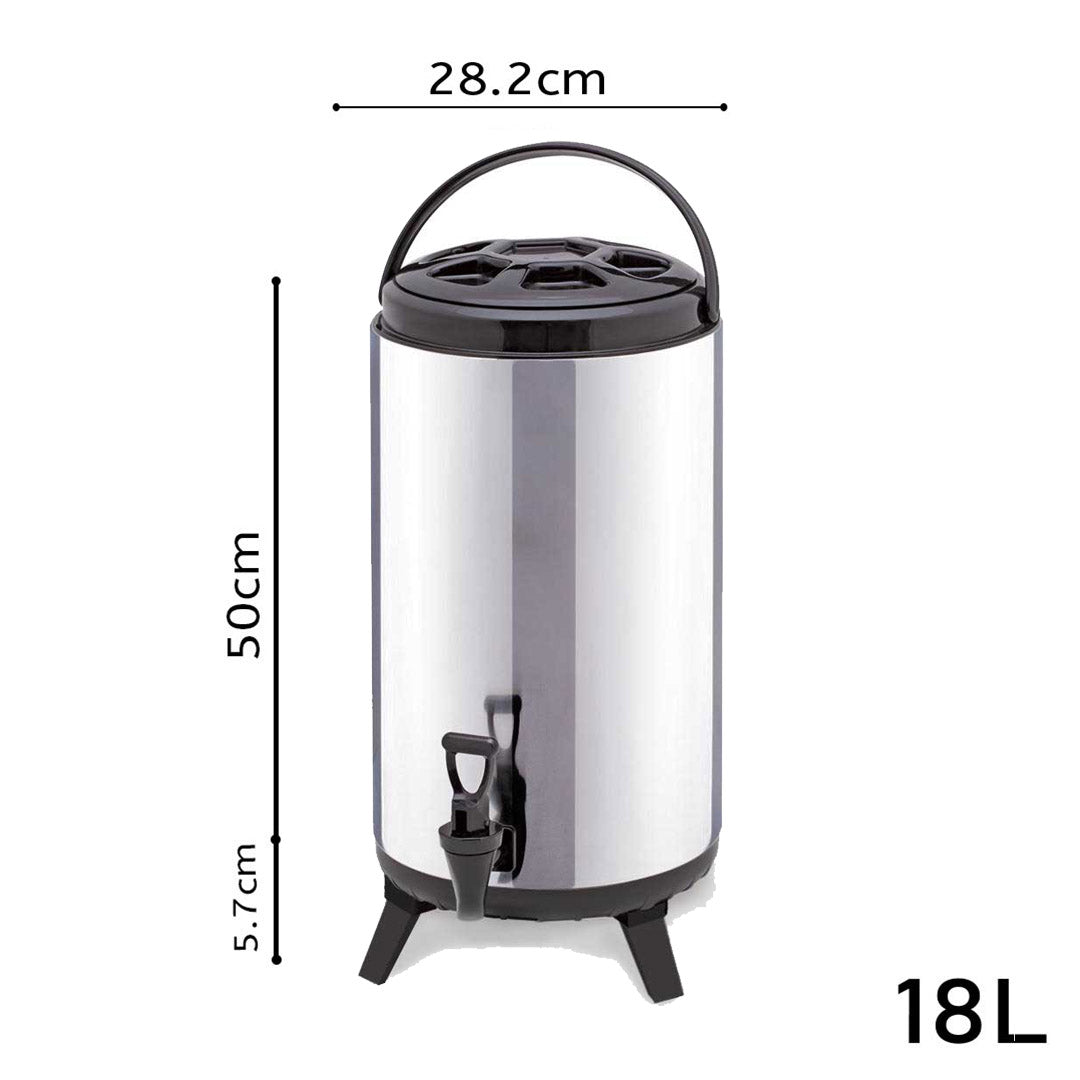 SOGA 4X 18L Portable Insulated Cold/Heat Coffee Tea Beer Barrel Brew Pot With Dispenser