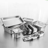 SOGA 12X Gastronorm GN Pan Full Size 1/2 GN Pan 6.5cm Deep Stainless Steel Tray with Lid