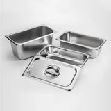 SOGA 4X Gastronorm GN Pan Full Size 1/3 GN Pan 20cm Deep Stainless Steel Tray