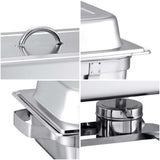 SOGA 2X 4.5L Dual Tray Stainless Steel Chafing Food Warmer Catering Dish