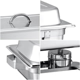 SOGA 9L Stainless Steel Chafing Food Warmer Catering Dish Full Size