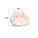 SOGA 2X White Paw Shape Cushion Warm Lazy Sofa Decorative Pillow Backseat Plush Mat Home Decor