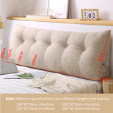 SOGA 2X 150cm Beige Triangular Wedge Bed Pillow Headboard Backrest Bedside Tatami Cushion Home Decor