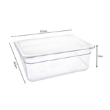 SOGA 150mm Clear Gastronorm GN Pan 1/2 Food Tray Storage Bundle of 2