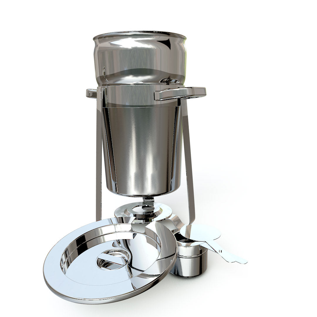 SOGA 7L Round Stainless Steel Soup Warmer Marmite Chafer Full Size Catering Chafing Dish