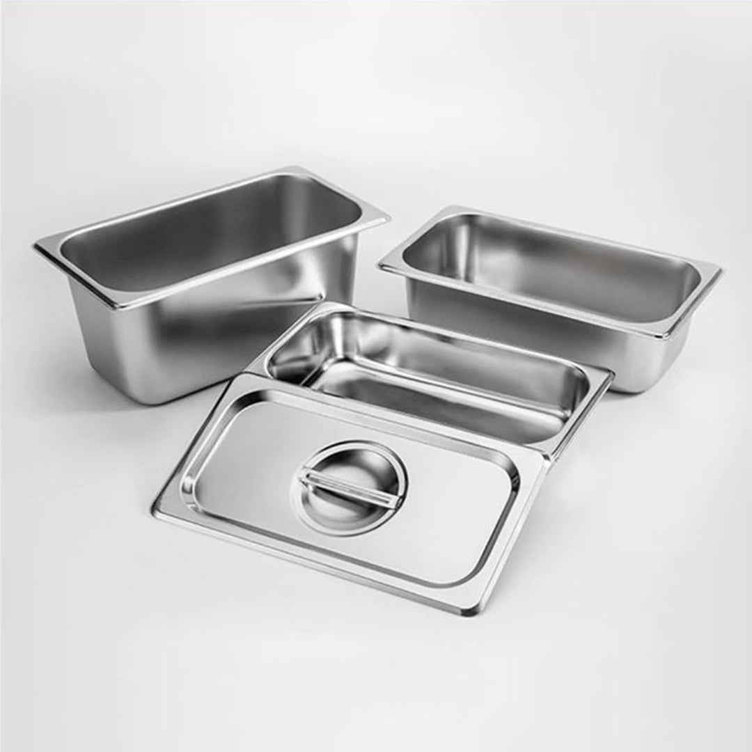 SOGA 6X Gastronorm GN Pan Full Size 1/3 GN Pan 20cm Deep Stainless Steel Tray