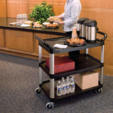 SOGA 2X 3 Tier 83.5x43x95cm Food Trolley Food Waste Cart Food Utility Mechanic Kitchen Small