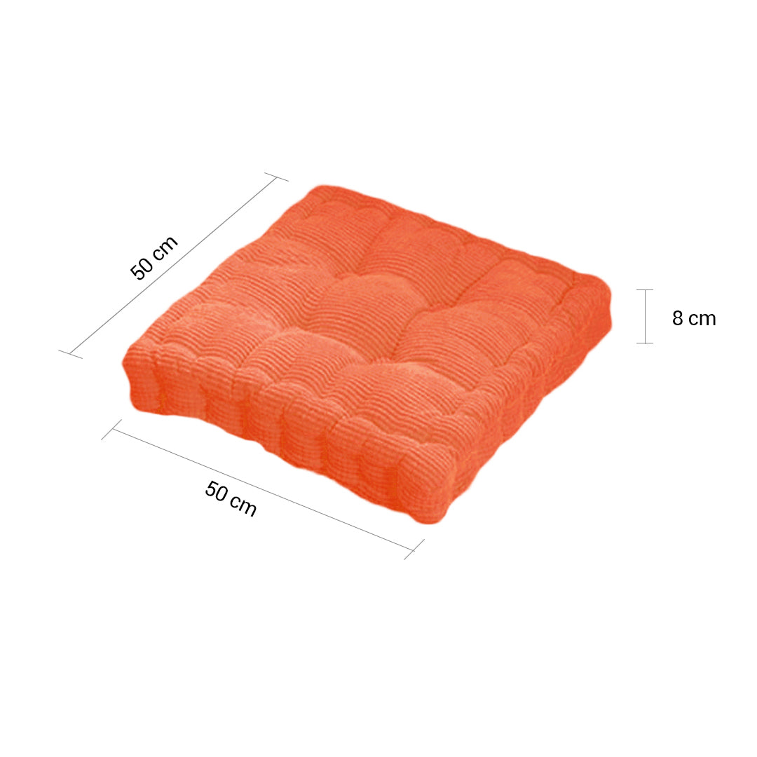 SOGA 2X Orange Square Cushion Soft Leaning Plush Backrest Throw Seat Pillow Home Office Decor