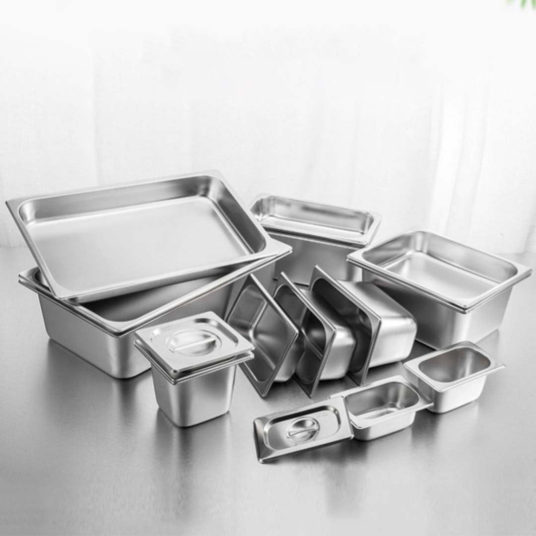 SOGA 12X Gastronorm GN Pan Full Size 1/2 GN Pan 15cm Deep Stainless Steel Tray With Lid