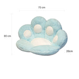 SOGA Blue Paw Shape Cushion Warm Lazy Sofa Decorative Pillow Backseat Plush Mat Home Decor