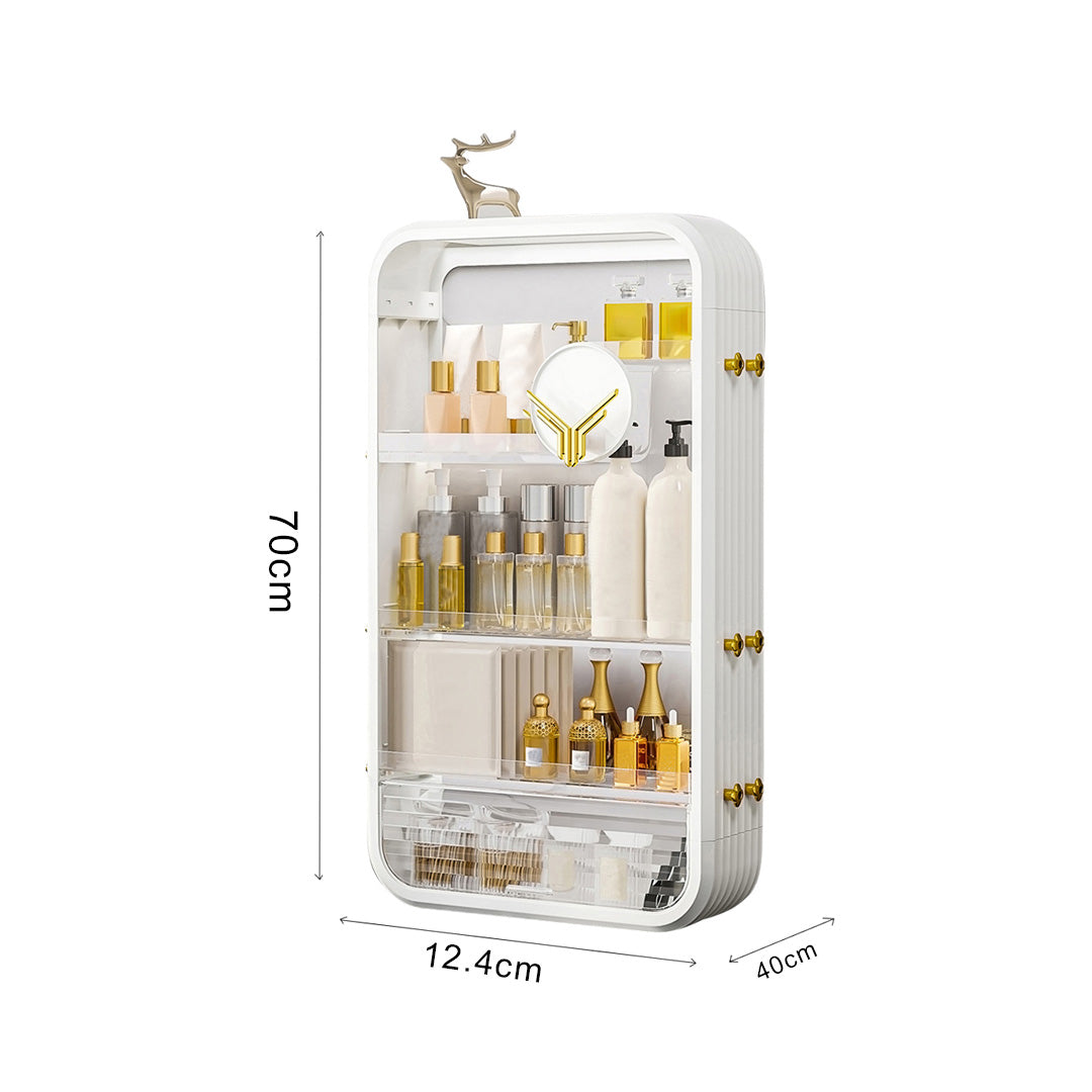 SOGA 2X White Multi Tier Cosmetic Storage Rack Bathroom Vanity Tray Display Stand Organiser