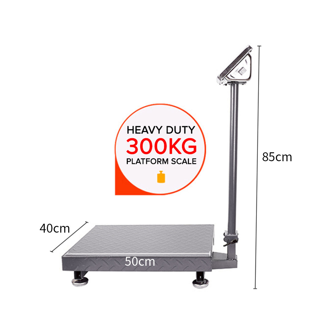 SOGA 2X 300kg Electronic Digital Platform Scale Computing Shop Postal Weight Black