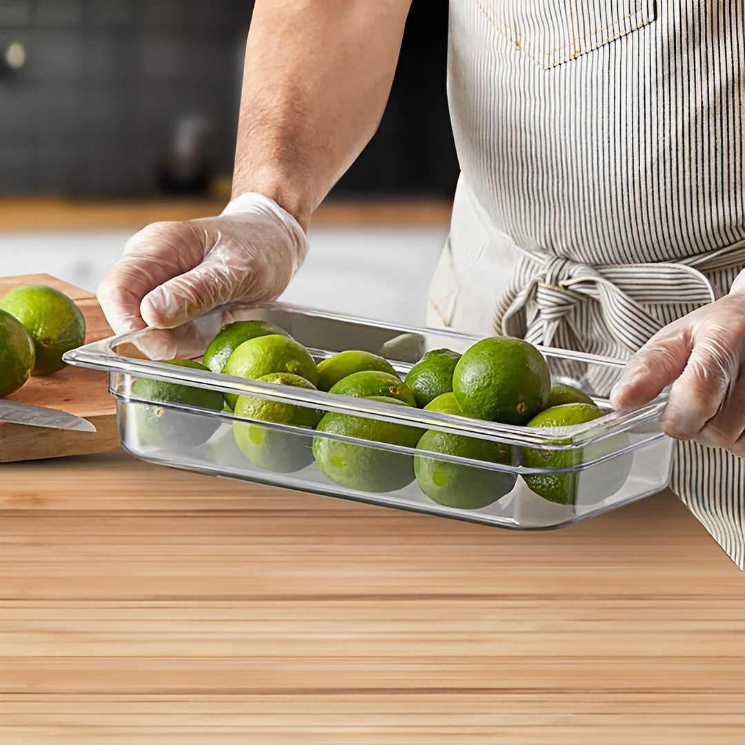 SOGA 65mm Clear Gastronorm GN Pan 1/3 Food Tray Storage Bundle of 4