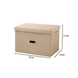 SOGA Beige Super Large Foldable Canvas Storage Box Cube Clothes Basket Organiser Home Decorative Box