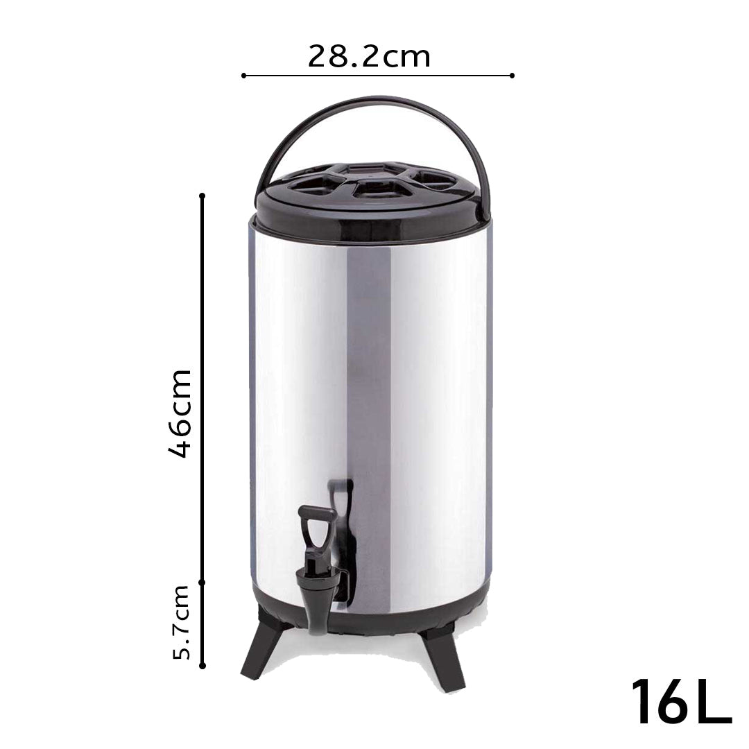 SOGA 16L Portable Insulated Cold/Heat Coffee Tea Beer Barrel Brew Pot With Dispenser