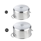 SOGA Stock Pot 14L 58L Top Grade Thick Stainless Steel Stockpot 18/10