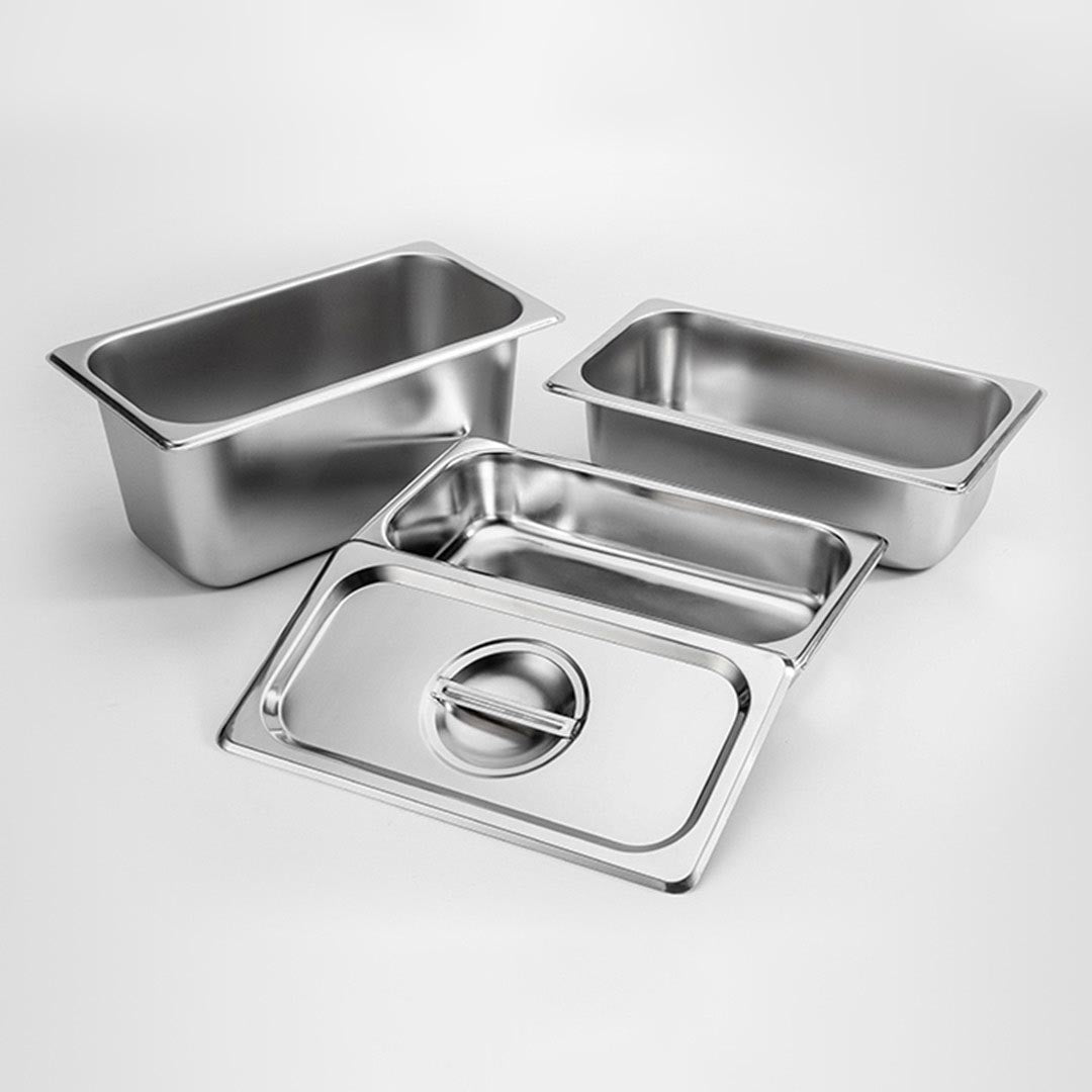 SOGA Gastronorm GN Pan Full Size 1/3 GN Pan 15cm Deep Stainless Steel Tray