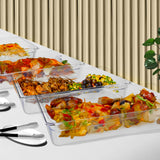 SOGA 100mm Clear Gastronorm GN Pan 1/6 Food Tray Storage Bundle of 4