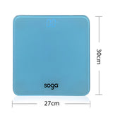 SOGA 2X 180kg Digital Fitness Weight Bathroom Gym Body Glass LCD Electronic Scales Blue