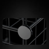 SOGA 2X Black Portable 4-Cube Storage Organiser Foldable DIY Modular Grid Space Saving Shelf