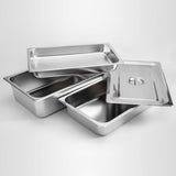 SOGA 12X Gastronorm GN Pan Full Size 1/1 GN Pan 15cm Deep Stainless Steel Tray With Lid