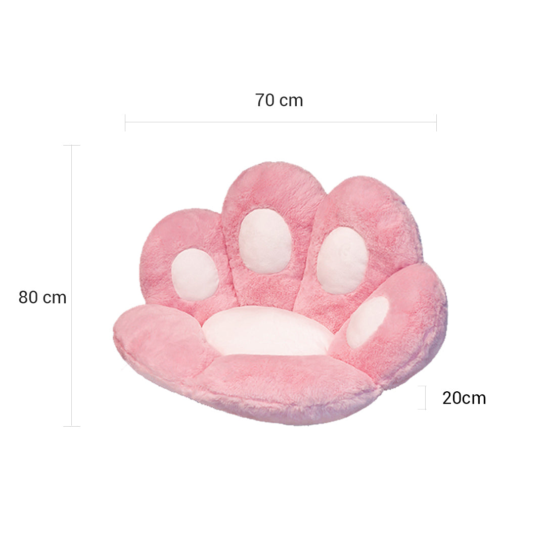 SOGA Pink Paw Shape Cushion Warm Lazy Sofa Decorative Pillow Backseat Plush Mat Home Decor