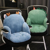 SOGA 2X Blue Deer Shape Cushion Soft Leaning Bedside Pad Sedentary Plushie Pillow Home Decor